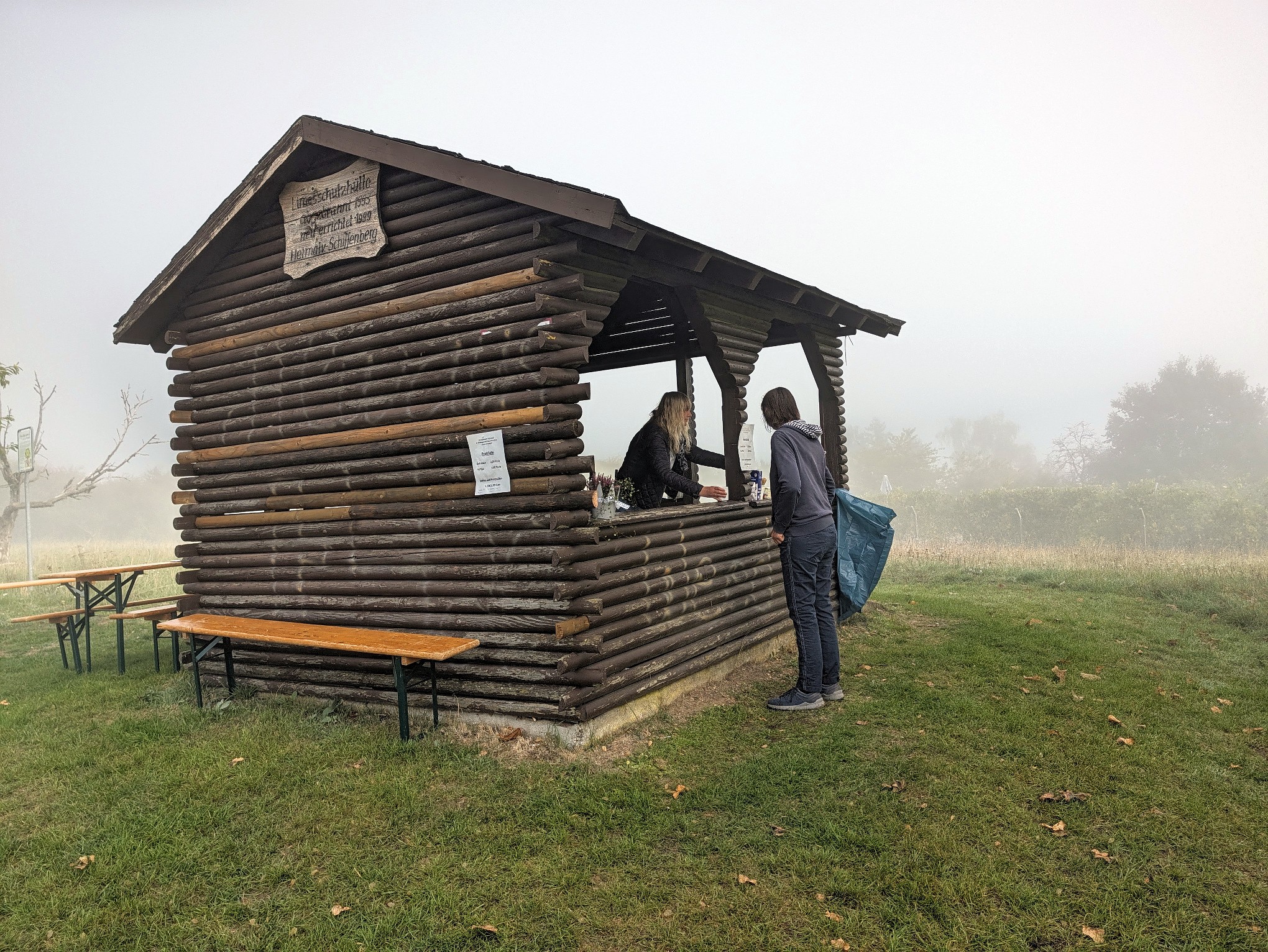 Einkehr an der „Schutzhütte“.